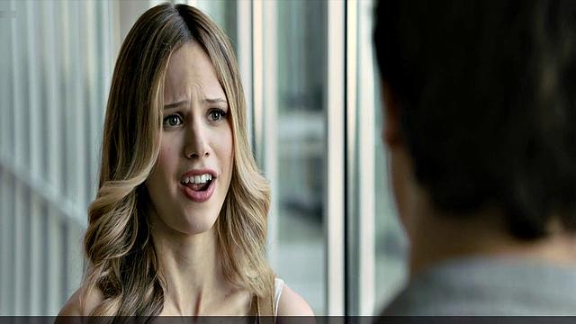 Halston Sage in see-through bra