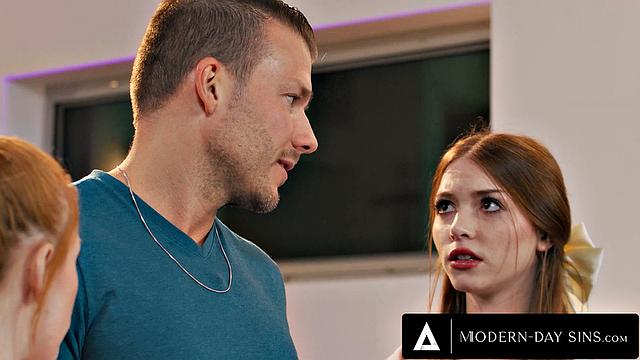 MODERN-DAY SINS - две горячие красотки соглашаются на тройничок со своим крашом