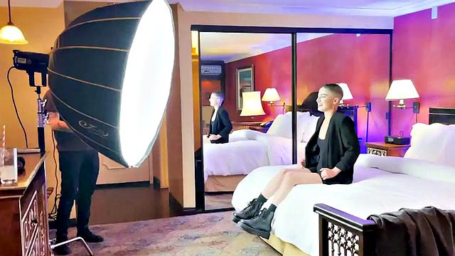 Tattooed teen Mature inked pussyboy gives a sloppy kiss to a stranger in BTS scene