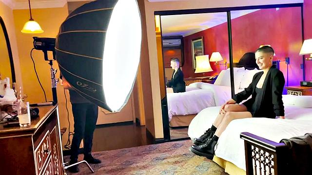 Tattooed teen Mature inked pussyboy gives a sloppy kiss to a stranger in BTS scene