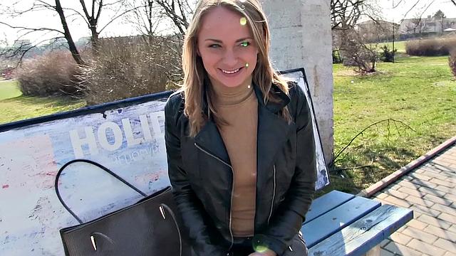 Euro Blonde Licks the Tip