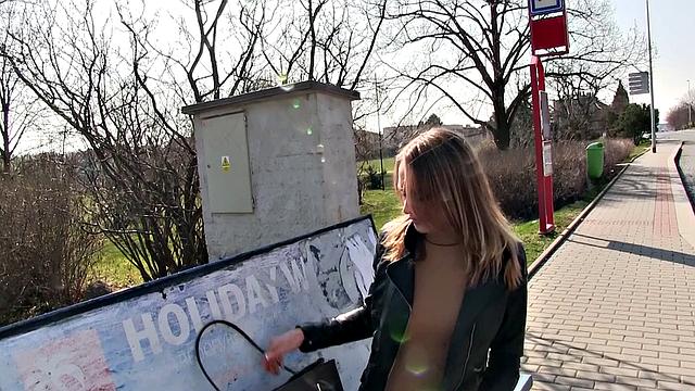 Euro Blonde Licks the Tip