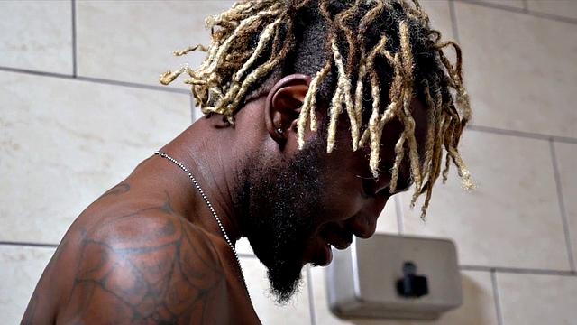 BBC stud penetrates black in ass after hot showering