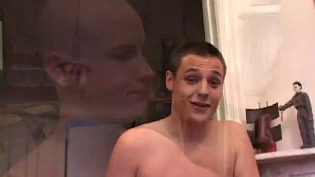 Buddies Lex and Gunner have sent their girls away for the weekend and are eager to spend some time together. The guys sit side-by-side, watching a porn video, and commenting on the show in front of them, while rubbing their growing dicks.