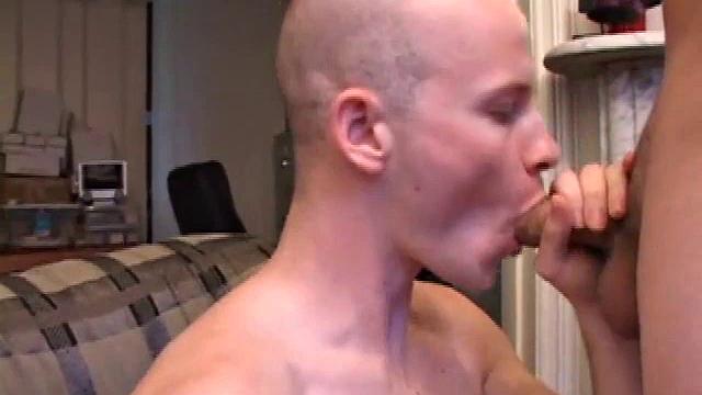 Buddies Lex and Gunner have sent their girls away for the weekend and are eager to spend some time together. The guys sit side-by-side, watching a porn video, and commenting on the show in front of them, while rubbing their growing dicks.